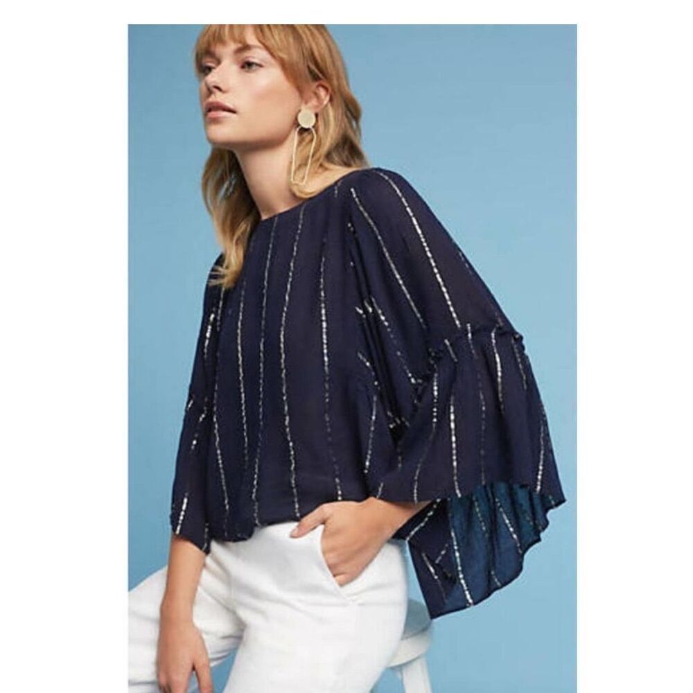 Floreat Anthropologie Emelyn Striped Blouse